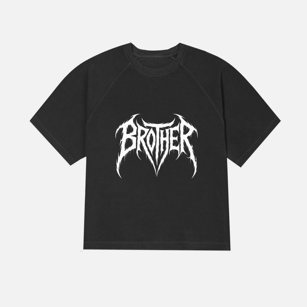 Brother Gothic Typography Logo T-Shirt - Image 2