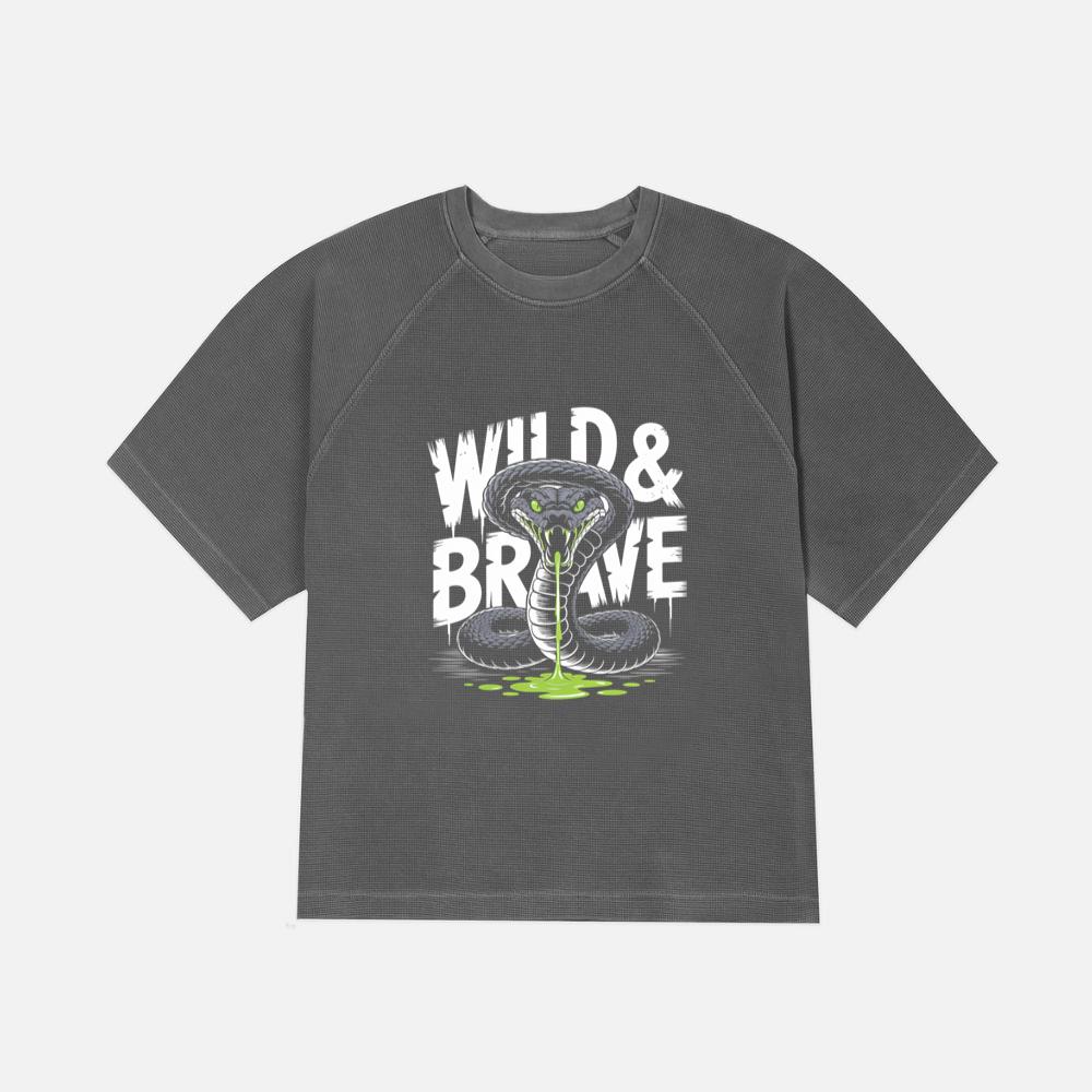 Wild And Brave Snake Illustration T-Shirt