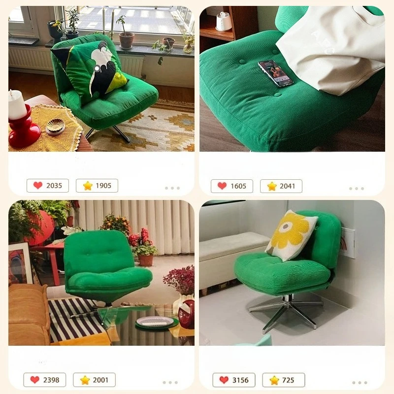 Lazy sofa chair, leisure sofa, household rotatable adjustable chair, balcony living room single sofa, bedroom chair furniture - Image 3